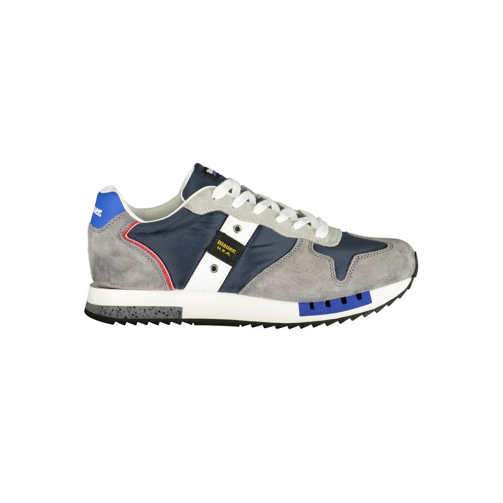 Blauer Gray Leather Luxury Sneaker for Effortless Elegance