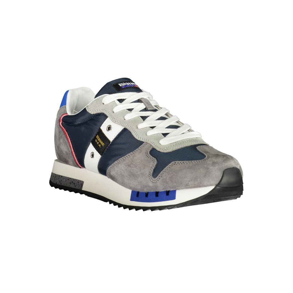 Blauer Gray Leather Luxury Sneaker for Effortless Elegance