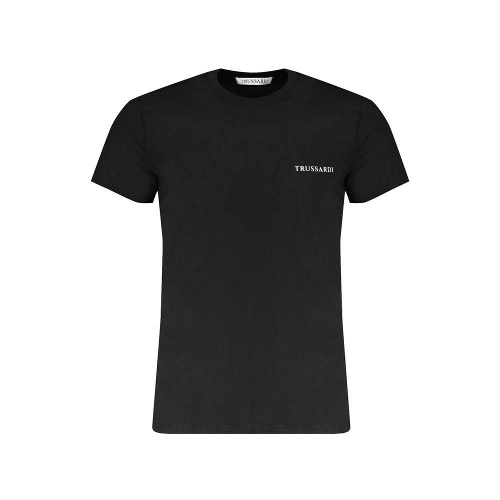 Trussardi Black Cotton T-Shirt for Effortless Elegance