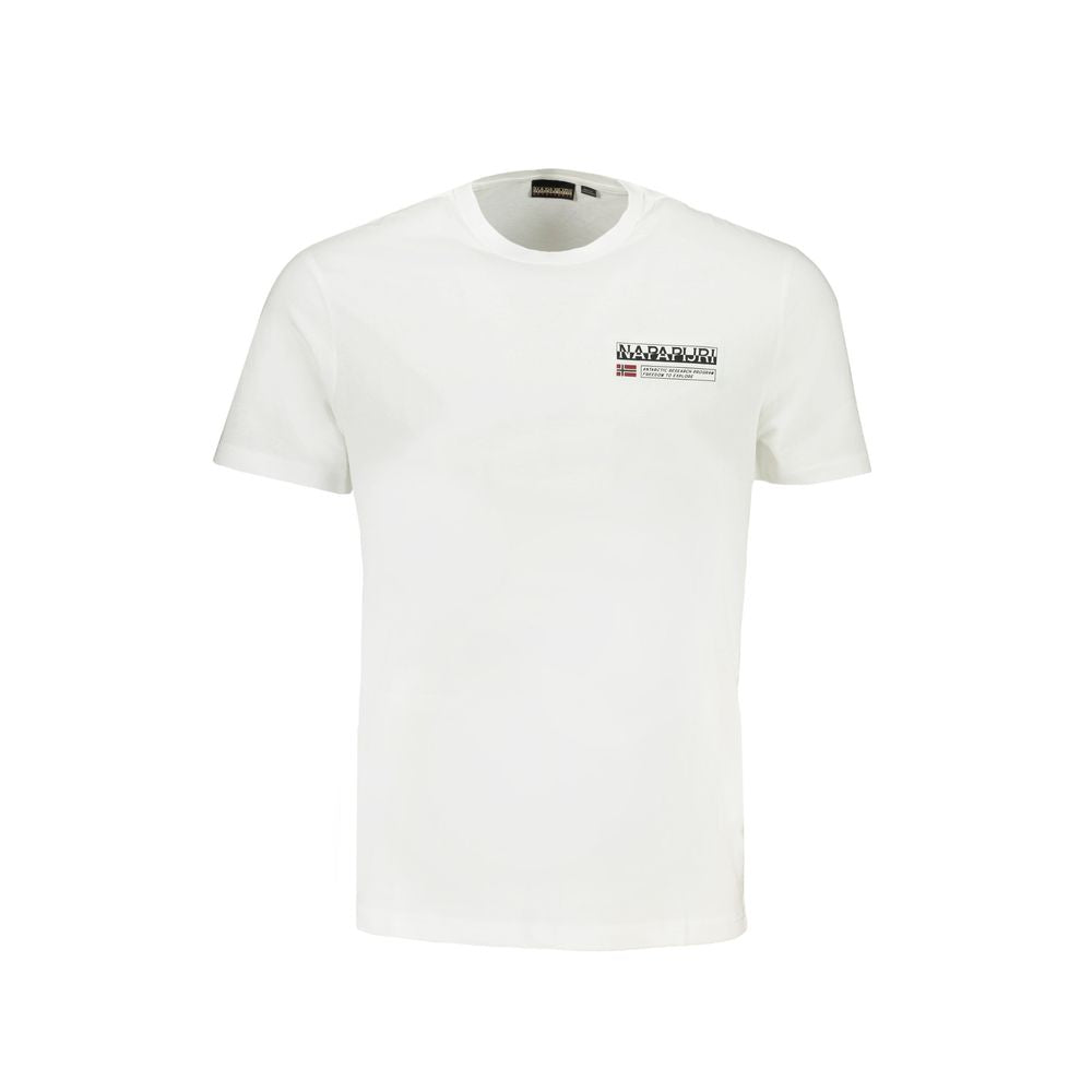 Napapijri White Organic Cotton T-Shirt for Effortless Elegance
