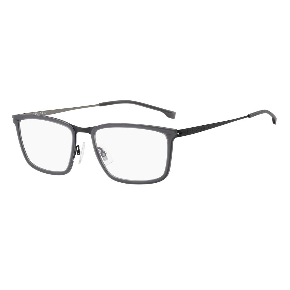 Hugo Boss Gray Metal Frames for Timeless Elegance