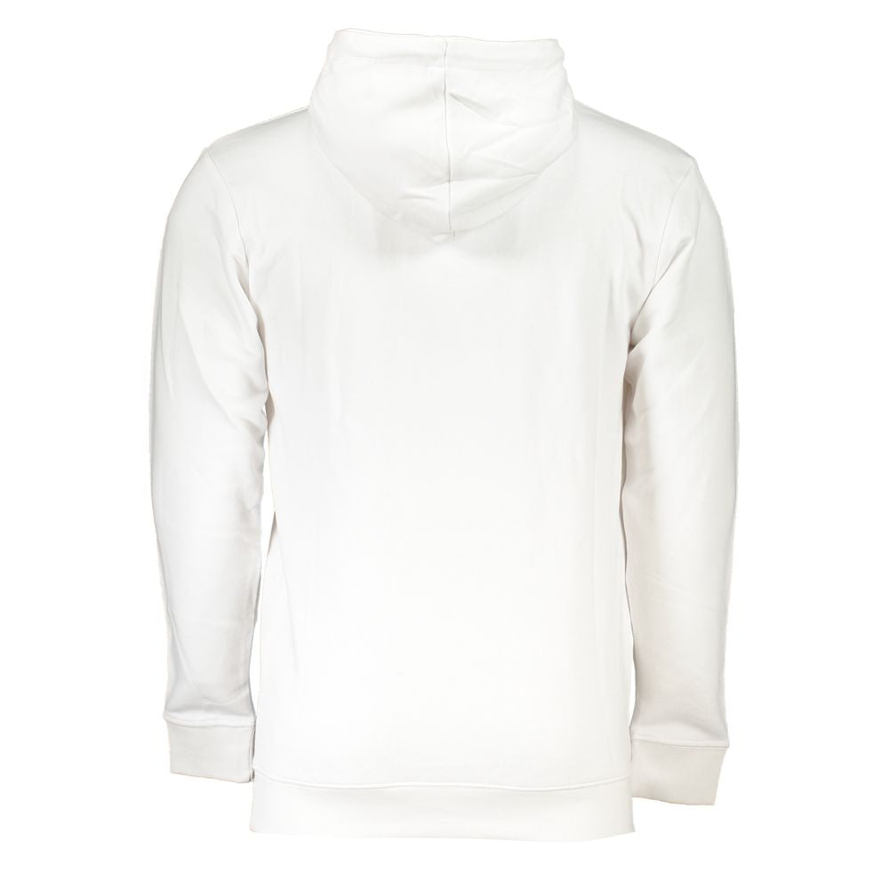 Cavalli Class White Cotton Sweater for Effortless Elegance