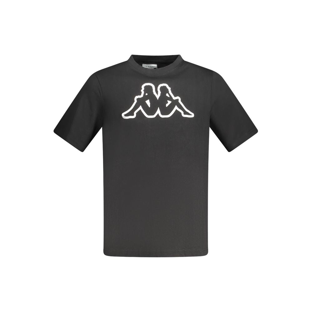Kappa Black Cotton T-Shirt for Effortless Luxury Style