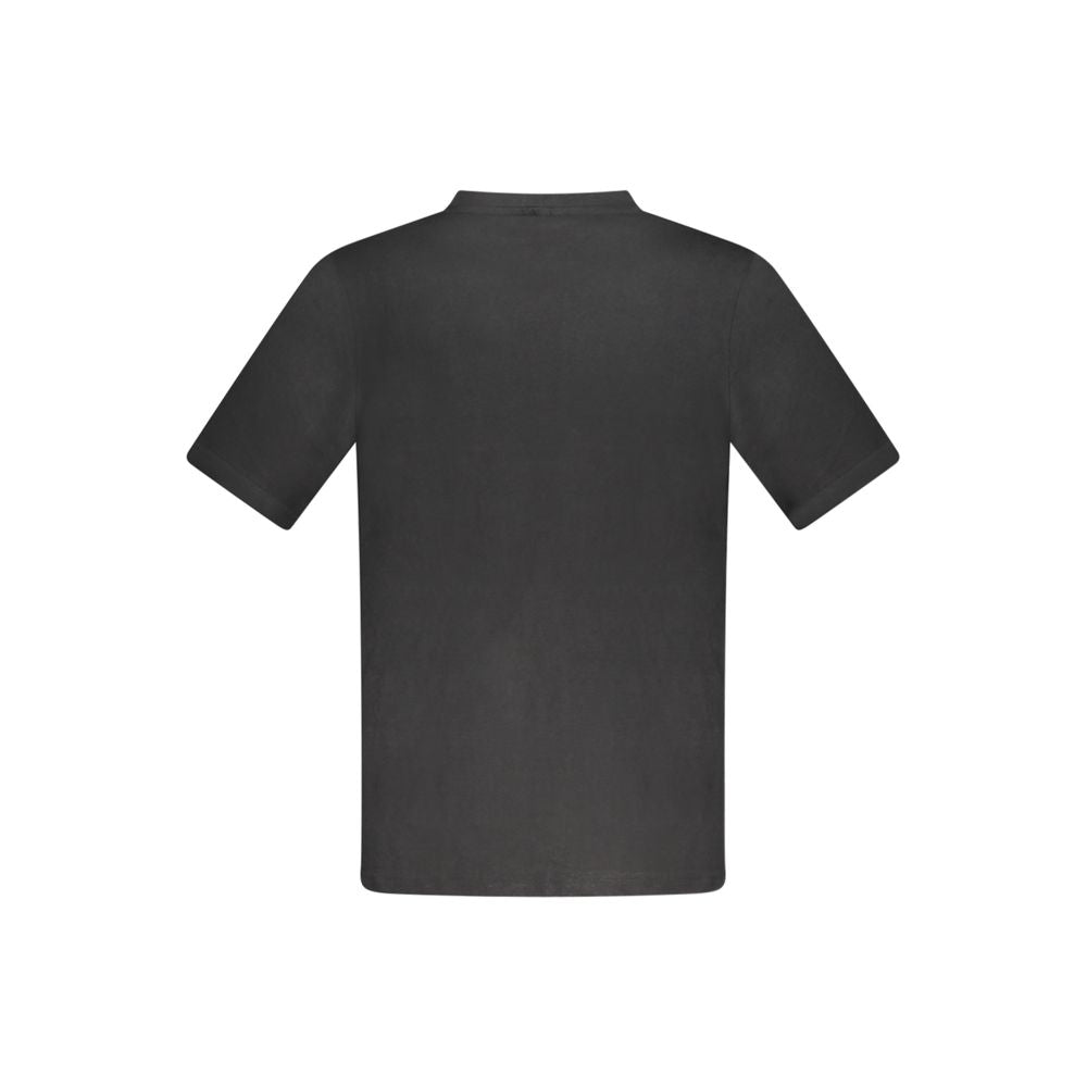 Kappa Black Cotton T-Shirt for Effortless Luxury Style