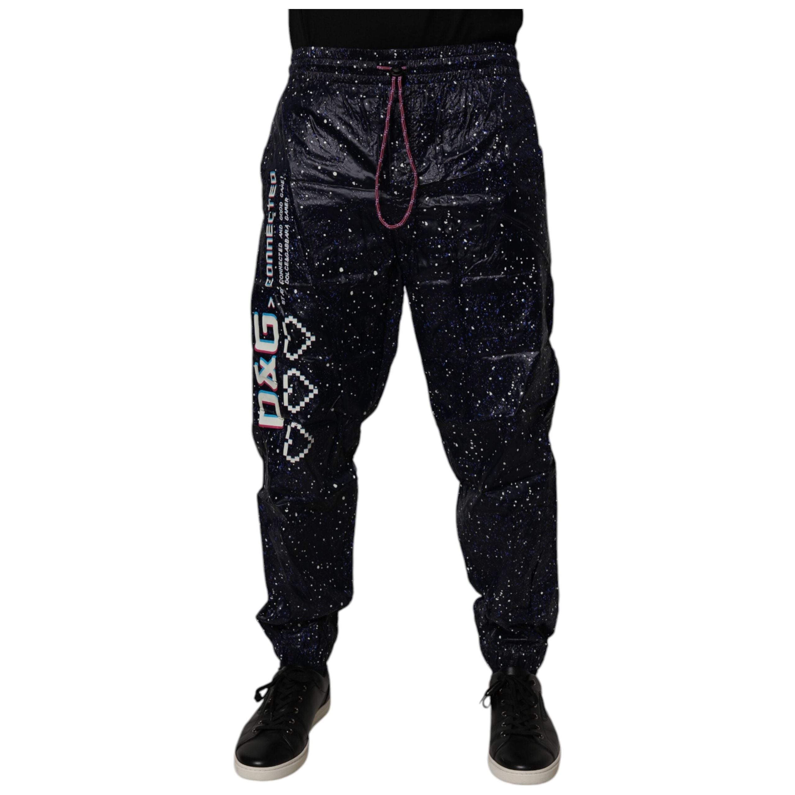 Dolce & Gabbana Dark Blue Cotton Jogger Pants