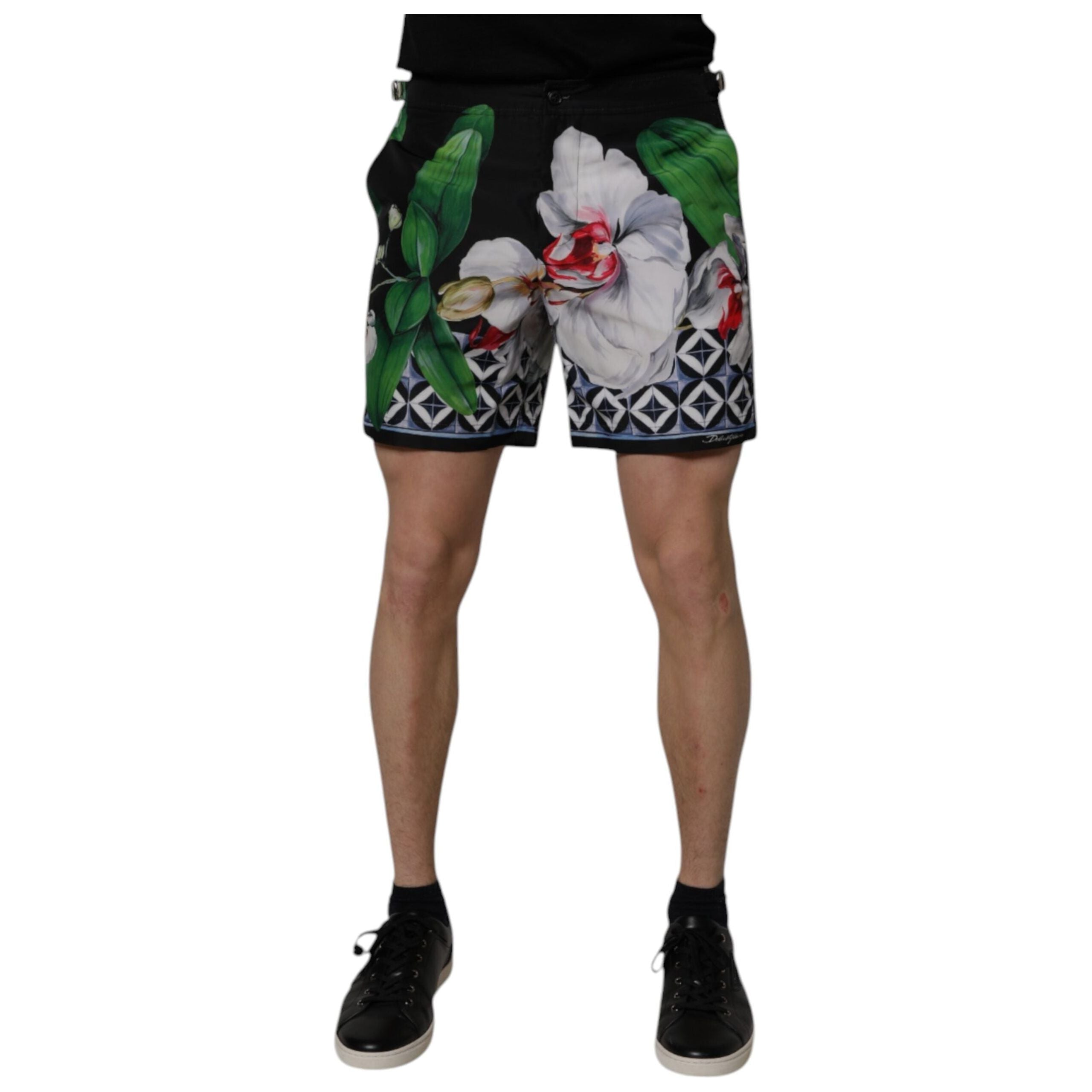 Dolce & Gabbana Multicolor Floral Cotton Bermuda Shorts