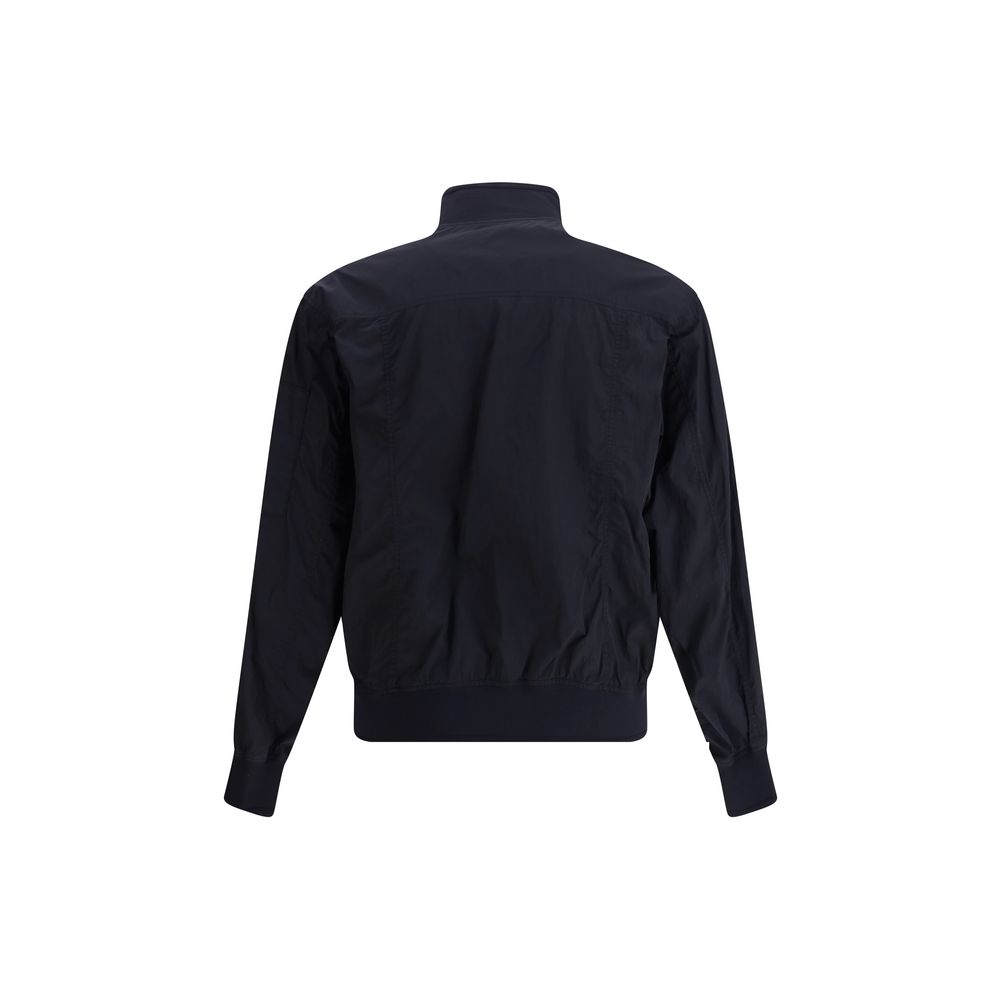 C.P. Company Black Cotton Jacket With Iconic Lens