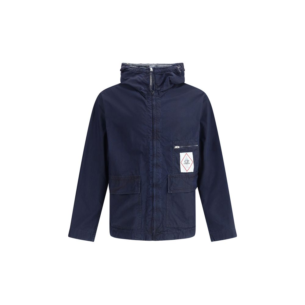 C.P. Company Black Cotton Hooded Jacket for Elevated Urban Style
