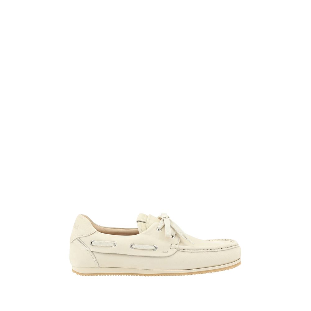 Jacquemus Cream Leather Loafers - Elegant Footwear Redefined