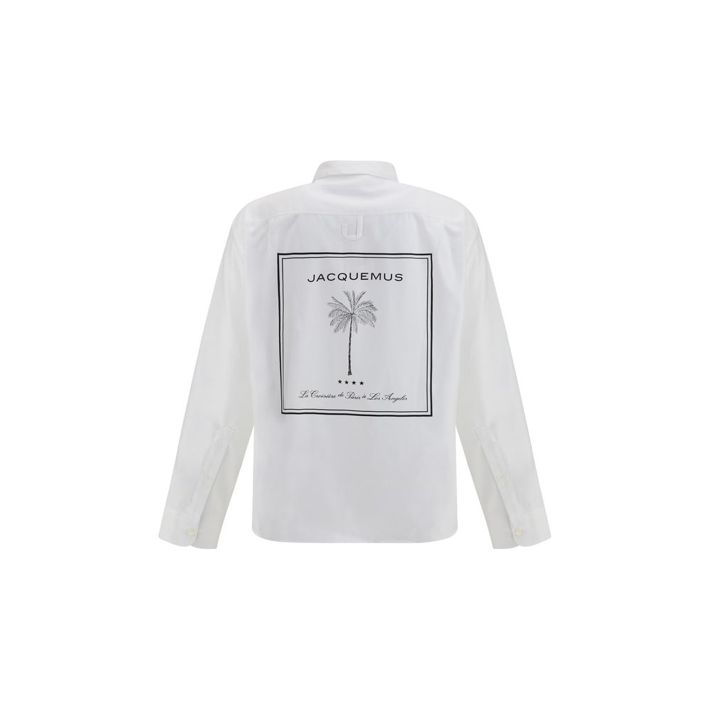 Jacquemus White Cotton La Chemise Simon Shirt - Contemporary Elegance
