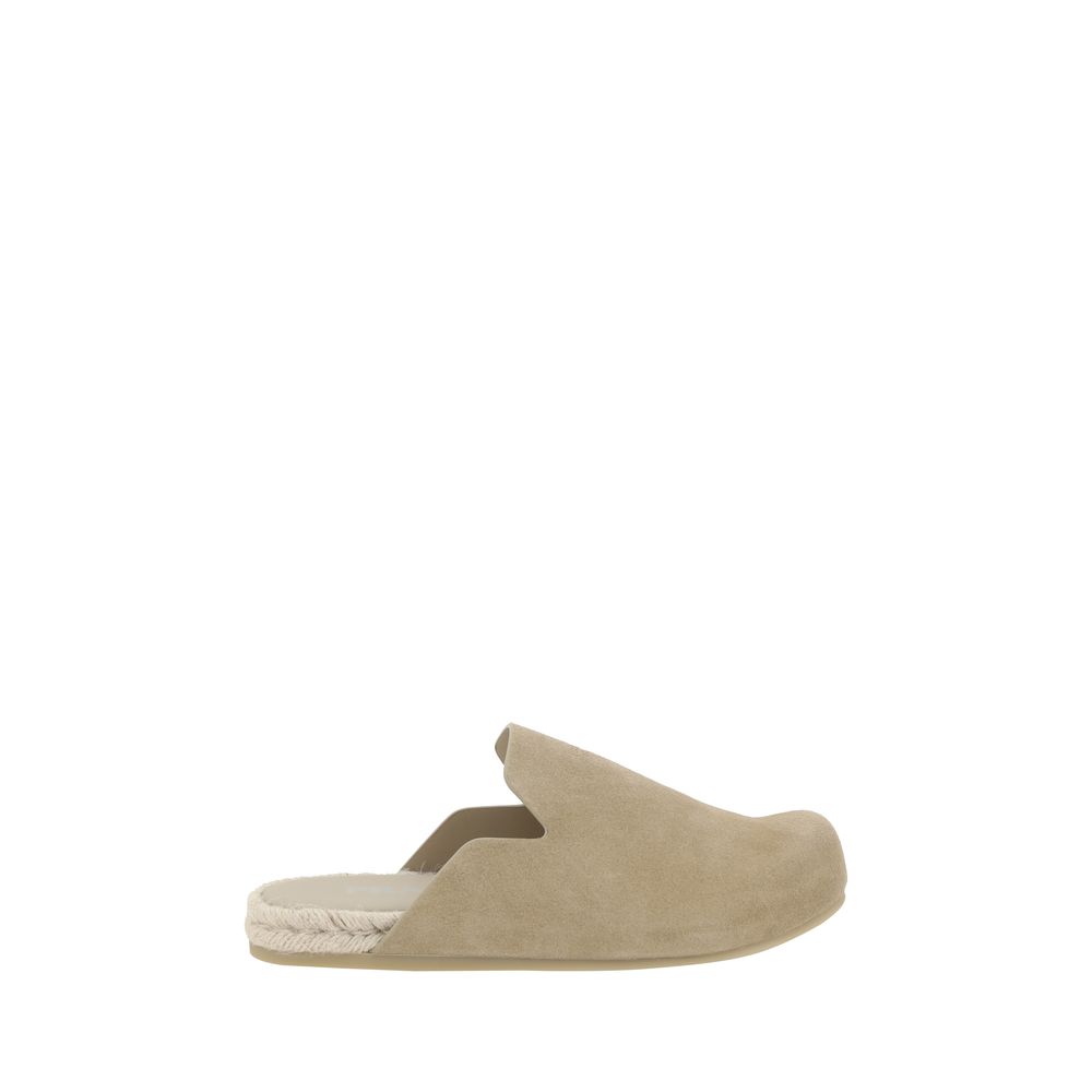 Prada Brown Suede Leather Sabots for Effortless Elegance