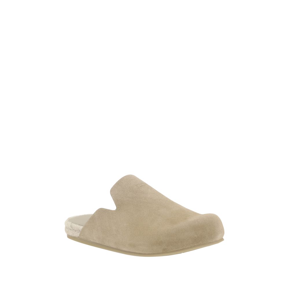 Prada Brown Suede Leather Sabots for Effortless Elegance
