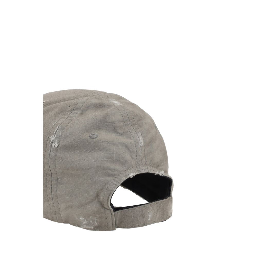 Balenciaga Black Cotton Baseball Hat for Elevated Casual Style