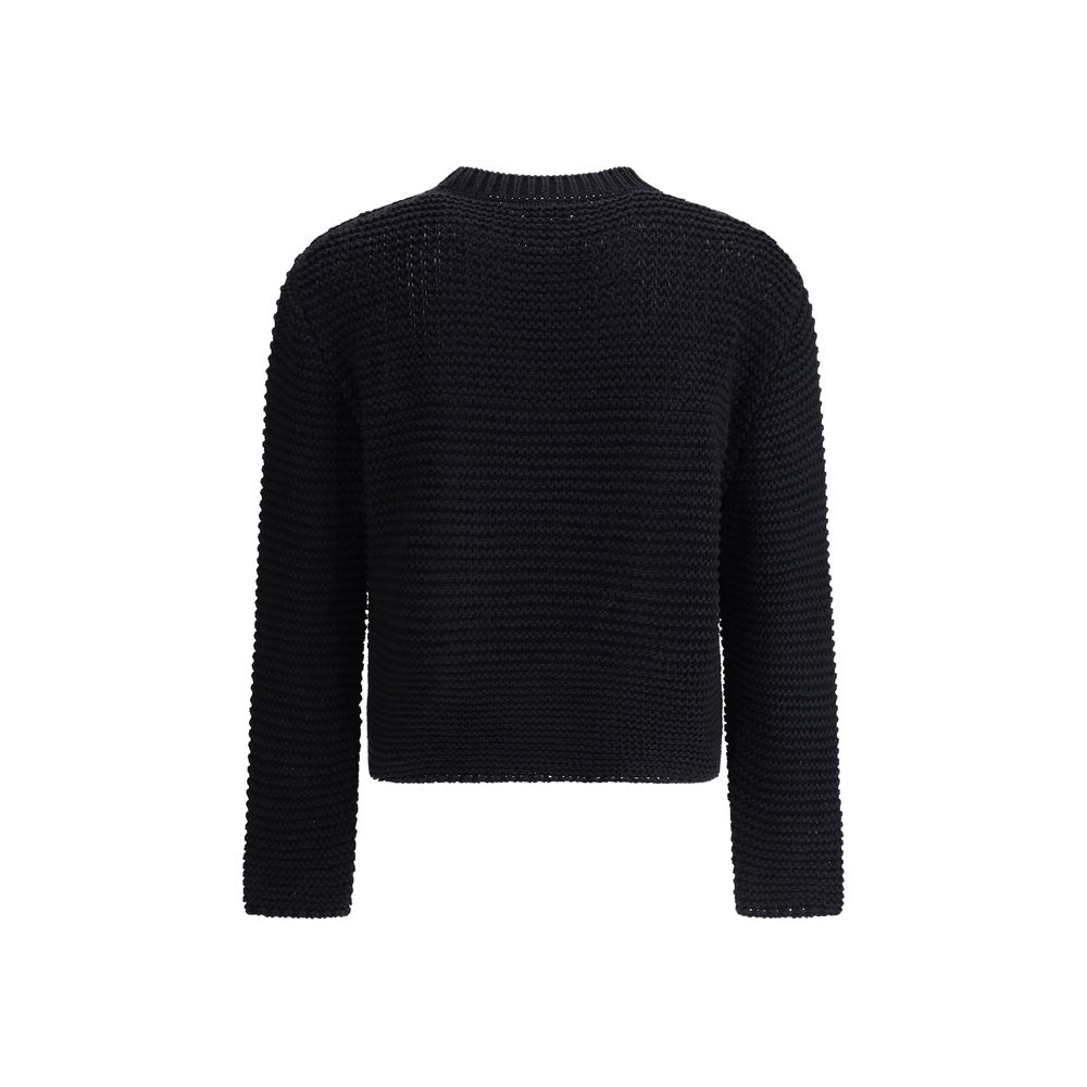 Alexander McQueen Black Cotton Knit Sweater