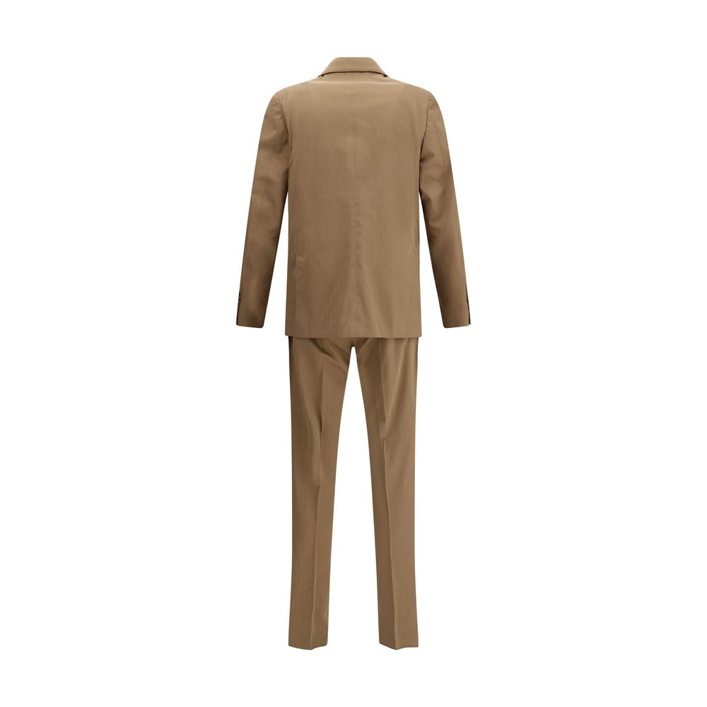 Lardini Navy Cotton Suit Tailored for Timeless Sophistication