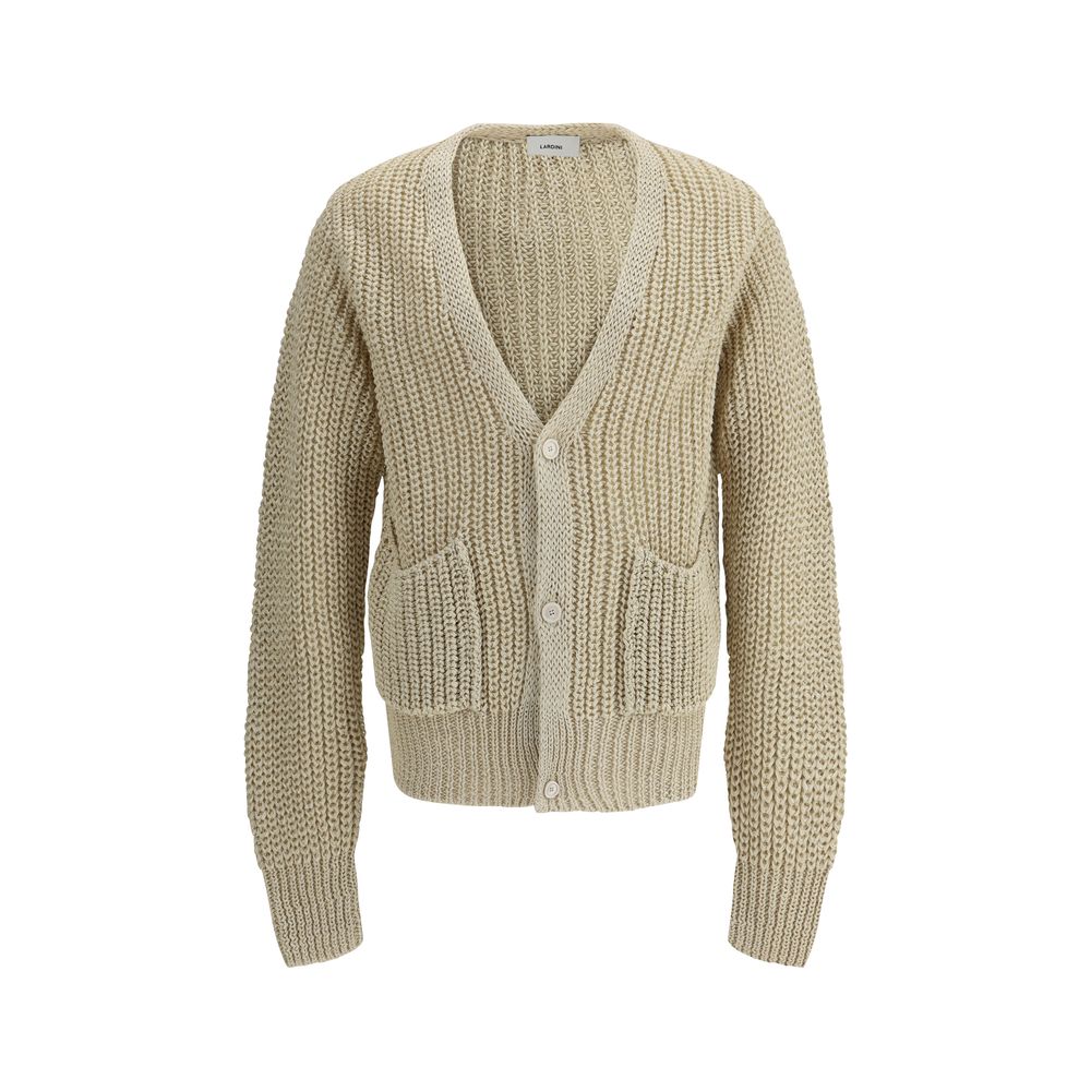 Lardini Navy Cashmere Knit Cardigan in Luxurious Soft Knit Elegance