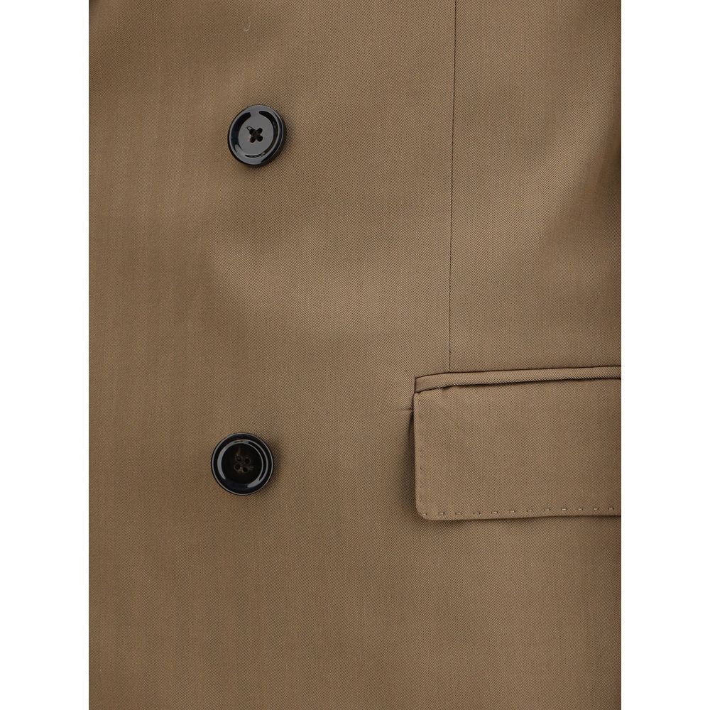 Lardini Navy Cotton Suit Tailored for Timeless Sophistication