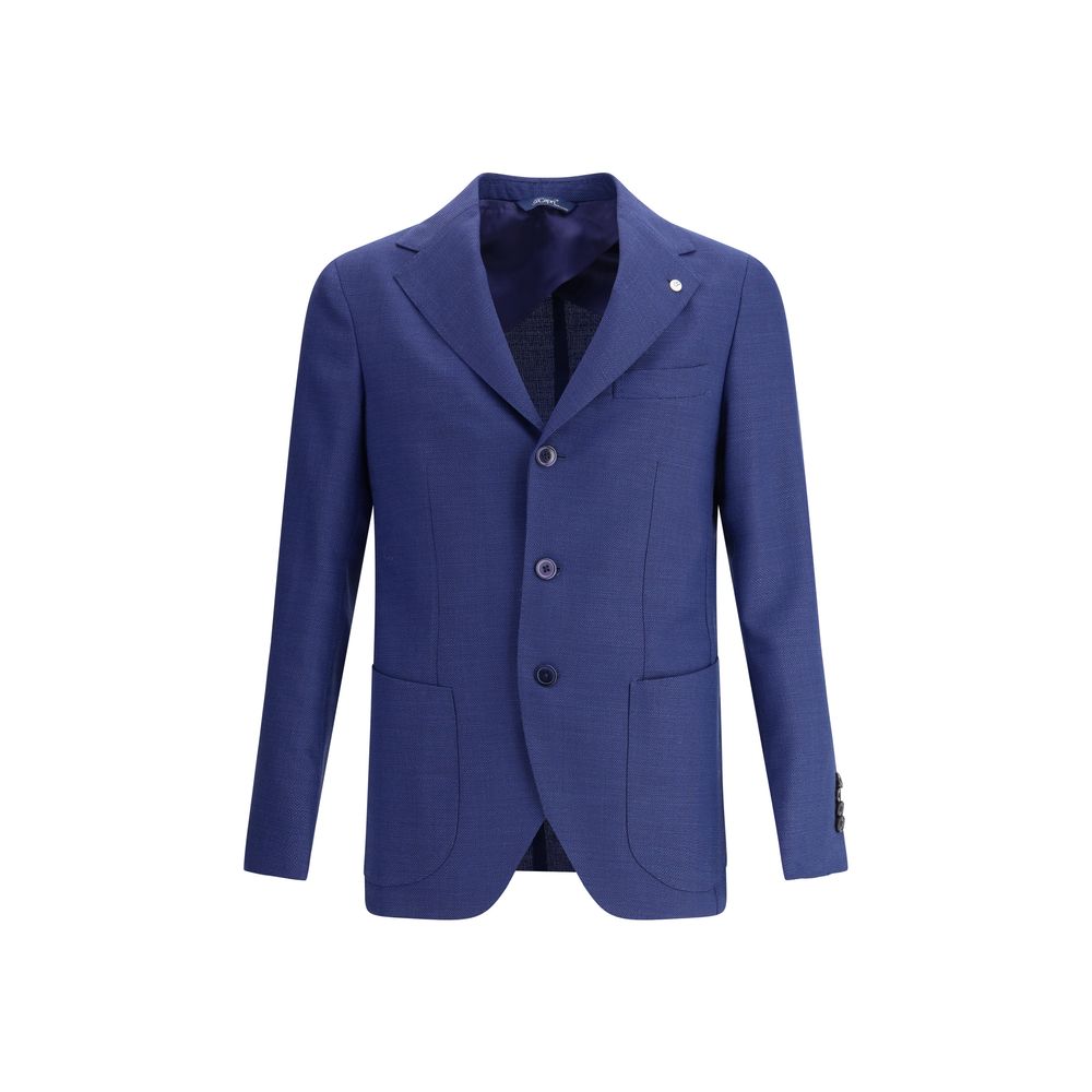 Gi Capri Navy Virgin Wool Blazer Jacket for Timeless Elegance