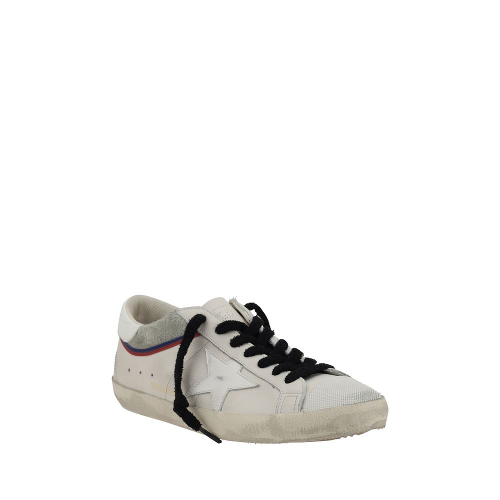 Golden Goose White Leather Super Star Sneakers