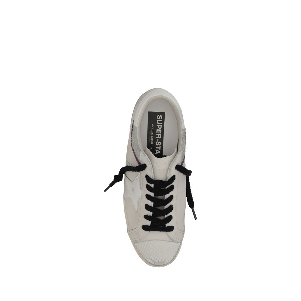 Golden Goose White Leather Super Star Sneakers