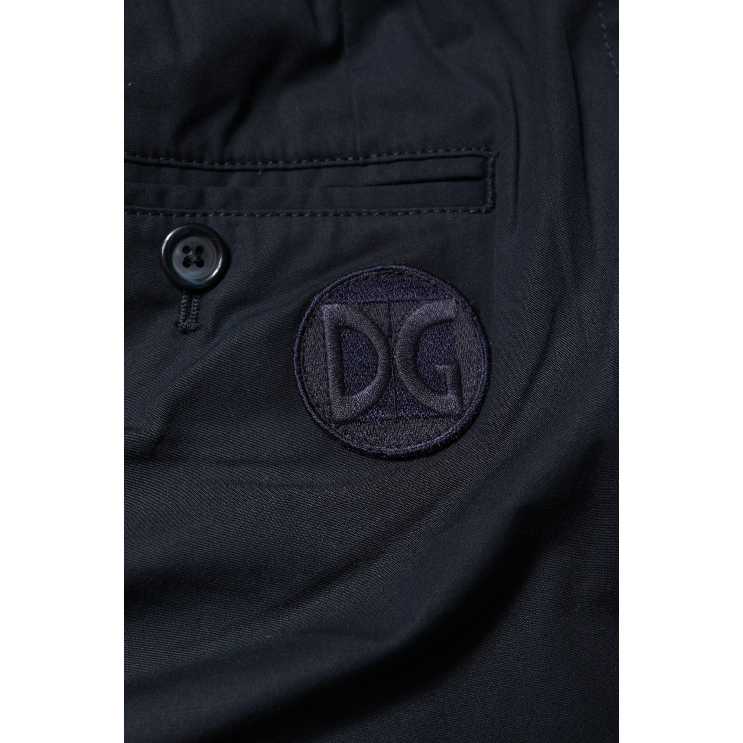 Dolce & Gabbana Dark Blue Cotton Bermuda Sweatshorts