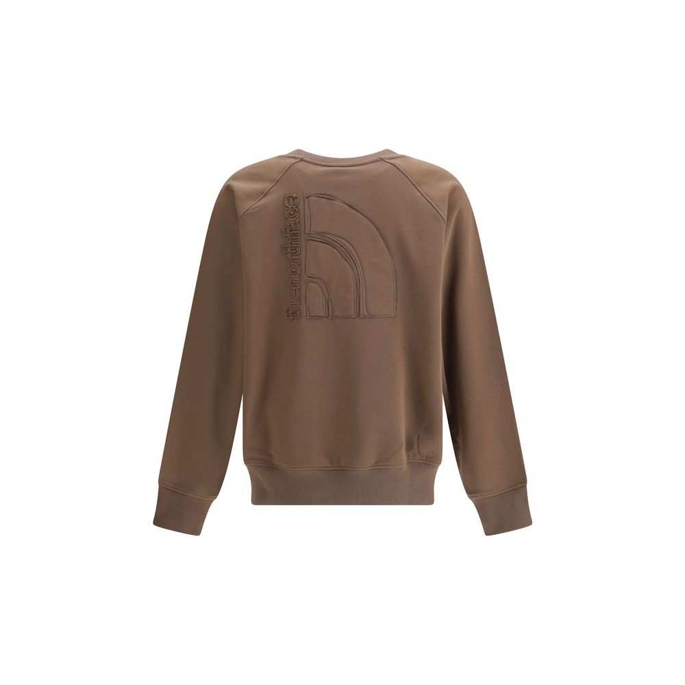 The North Face Grey Cotton Logoed Sweatshirt for Elevated Casual Style