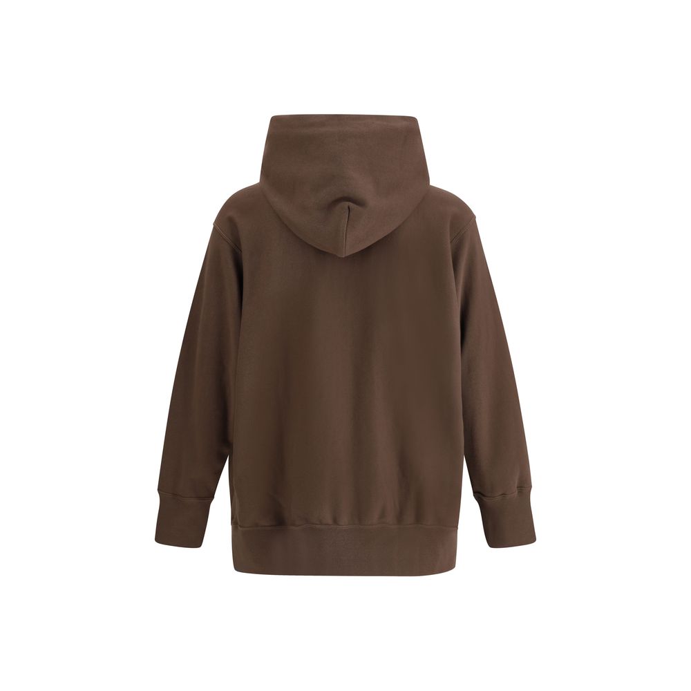 Undercover Black Cotton Hoodie with Double Zipper for Modern Elegance