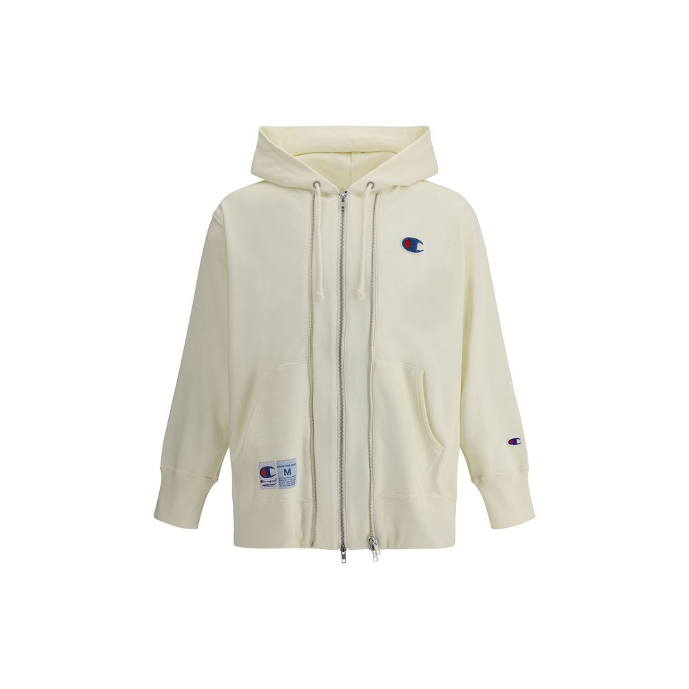 Undercover Black Cotton Hoodie with Double Zipper for Elevated Style