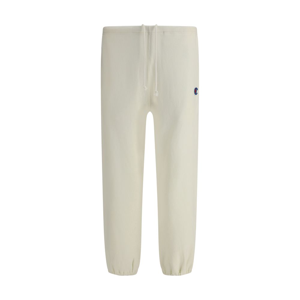 Undercover Black Cotton Sweatpants with Artistic Monogram Applique
