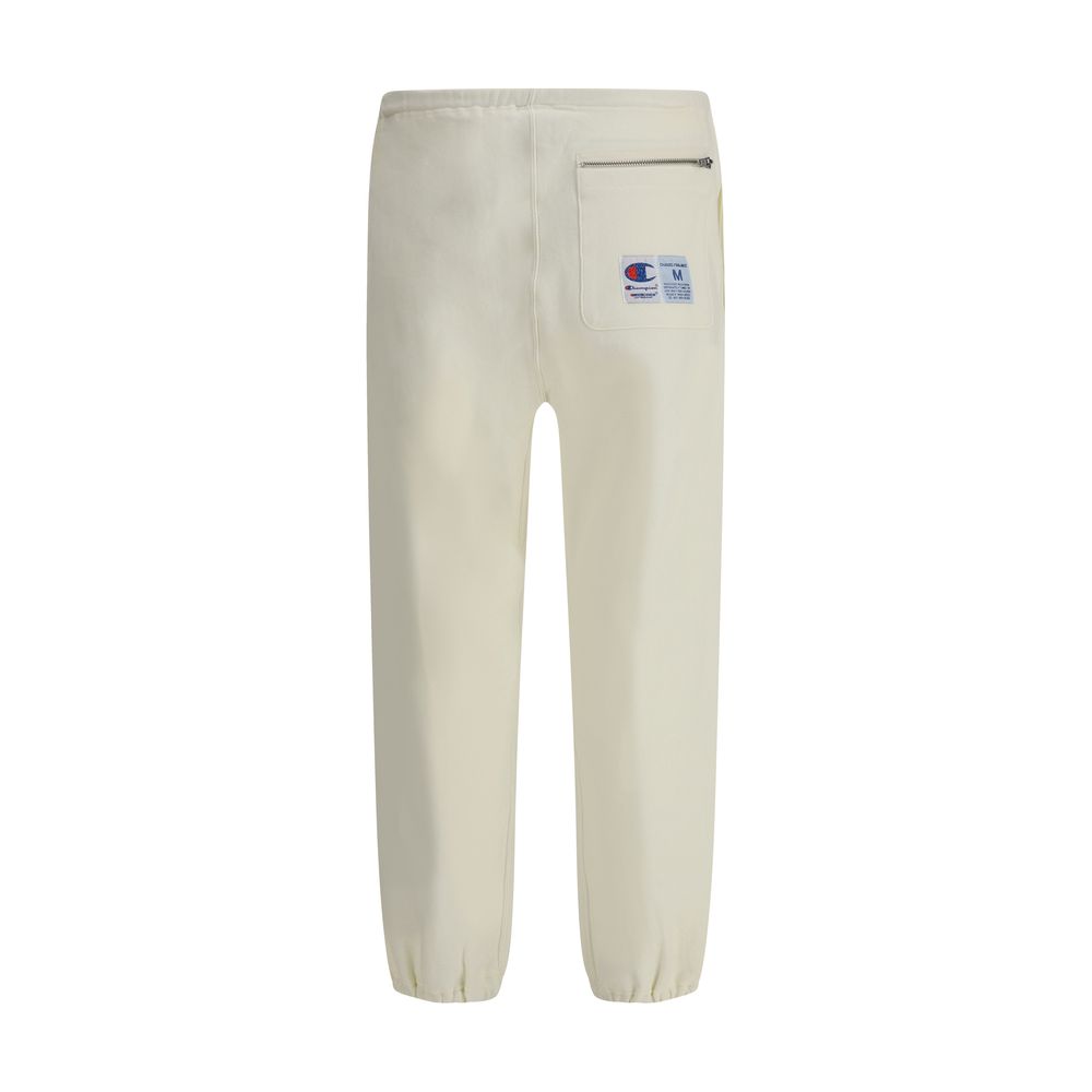 Undercover Black Cotton Sweatpants with Artistic Monogram Applique