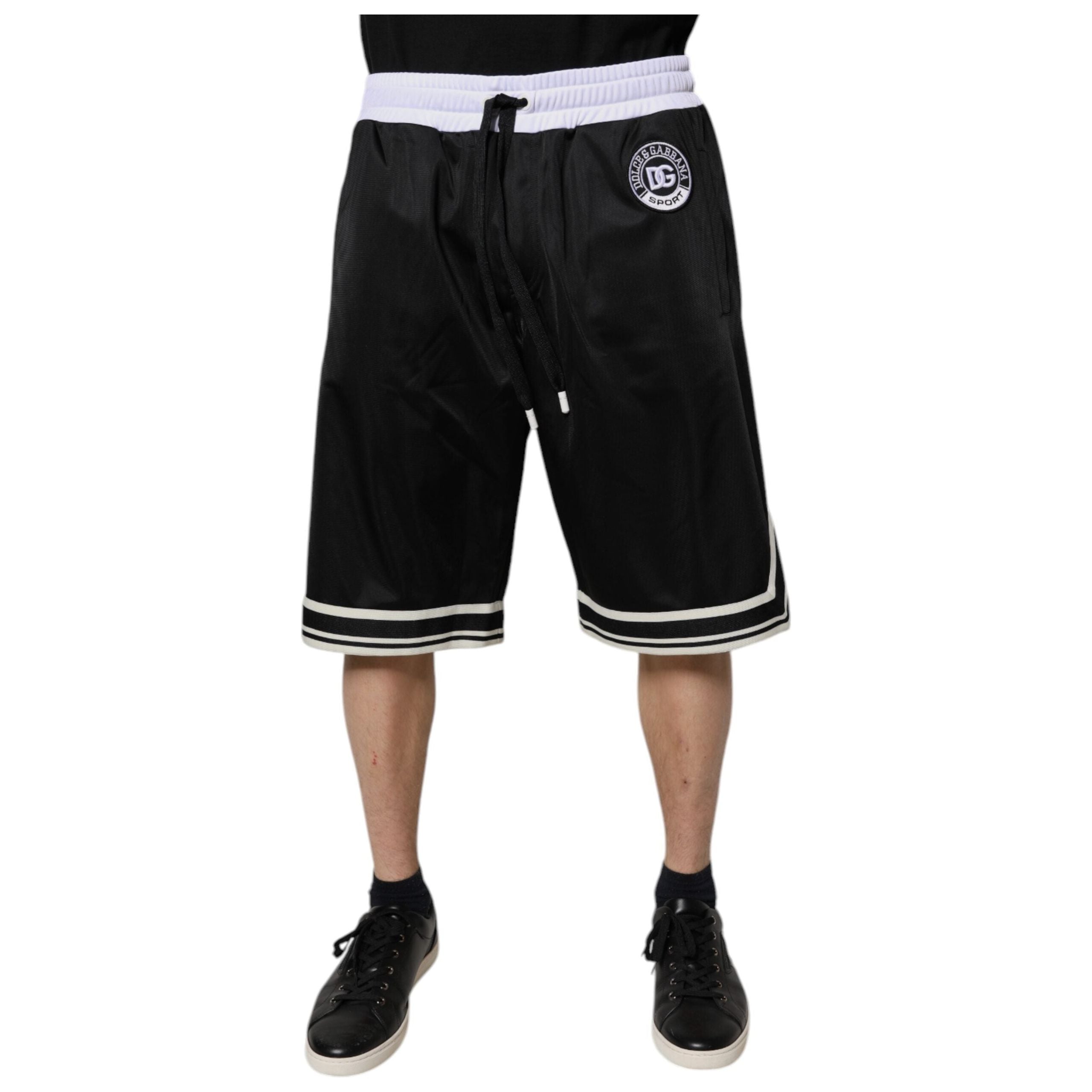 Dolce & Gabbana Black Cotton Bermuda Sweatshorts Shorts