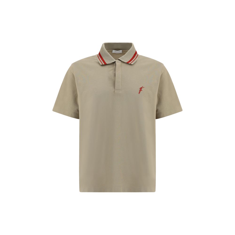 Ferragamo Navy Premium Cotton Polo Shirt in Classic Style
