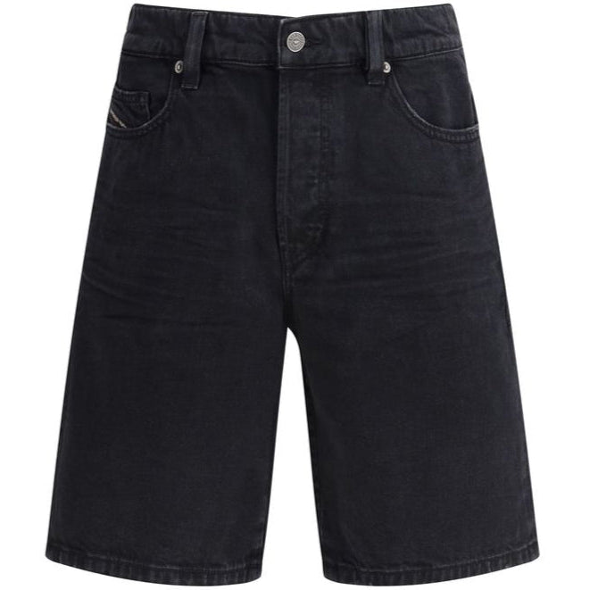 Diesel Black Denim Shorts for Effortless Sophistication