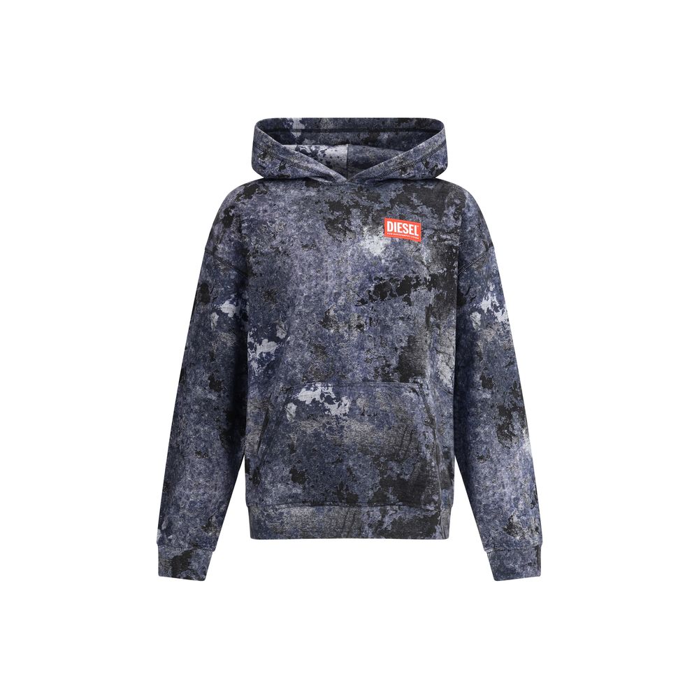 Diesel Black Cotton S-Boxt-Hood-R8 Hoodie - Luxury Urban Statement Piece