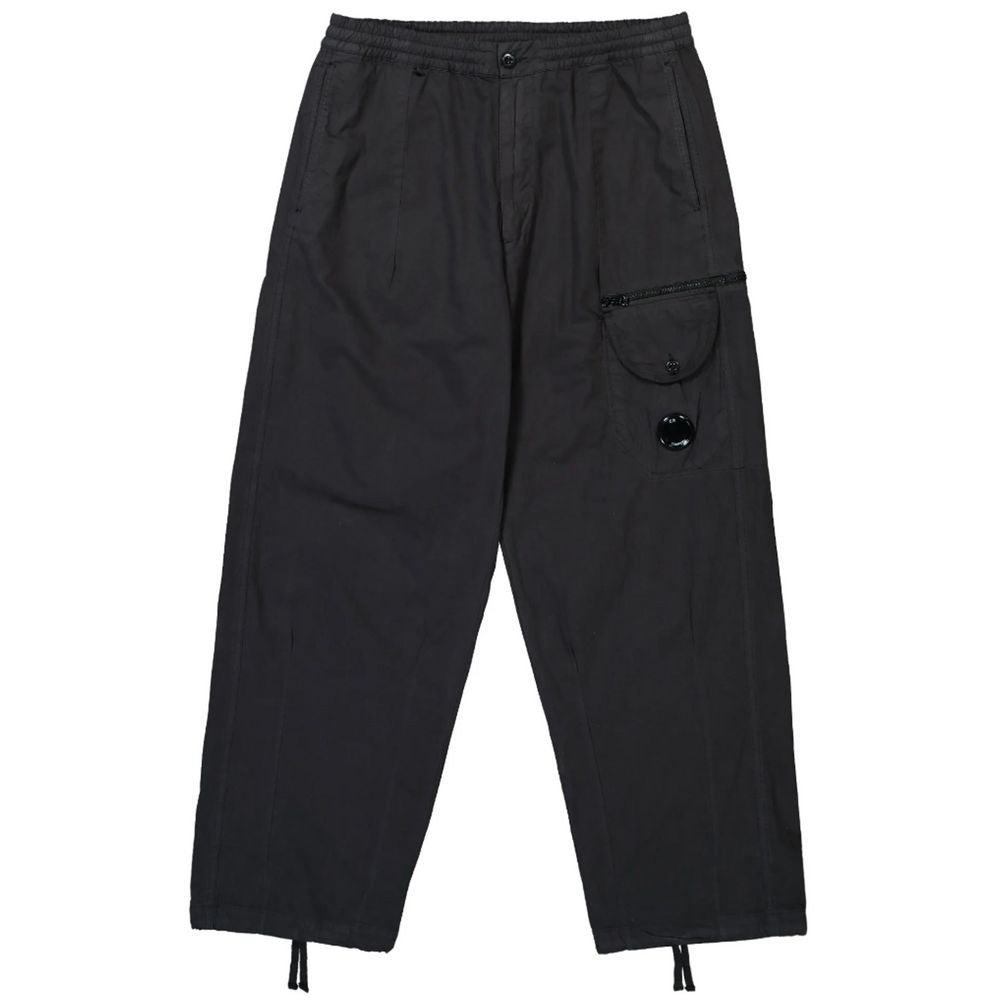 C.P. Company Black Cotton Cargo Pants for Elevated Style