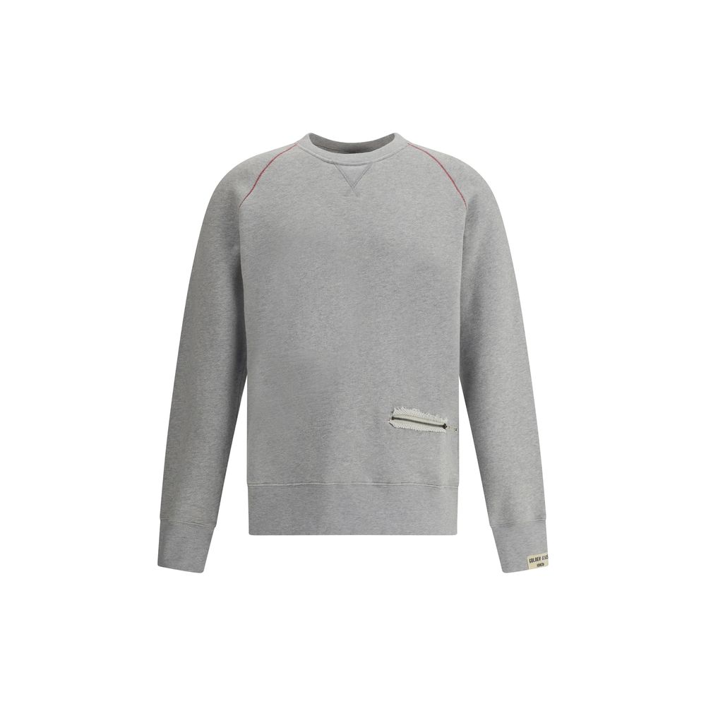 Golden Goose Grey Cotton Sweatshirt with Pocket