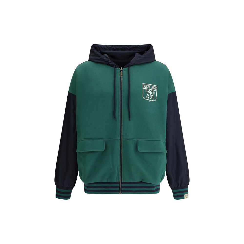 Golden Goose Grey Cotton Reversible Hoodie Jacket