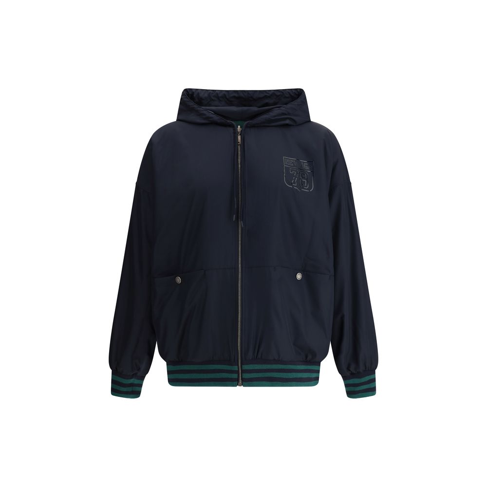 Golden Goose Grey Cotton Reversible Hoodie Jacket