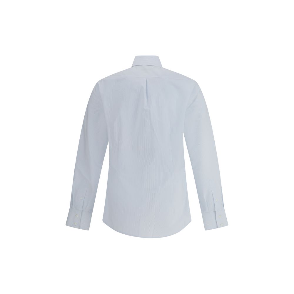 Brunello Cucinelli Blue Striped Shirt in Luxurious Cotton