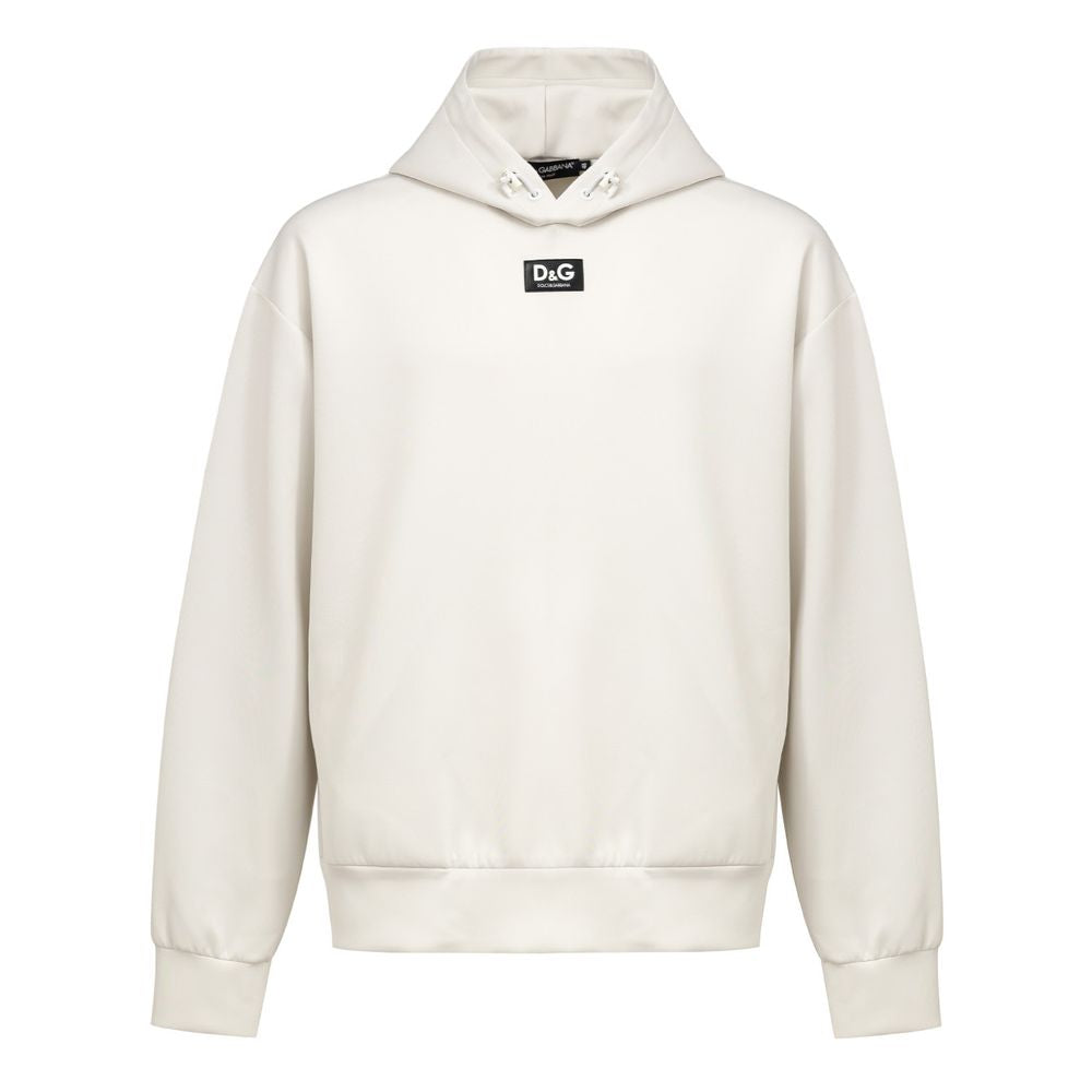 Dolce & Gabbana White Cashmere Sweater for Effortless Elegance