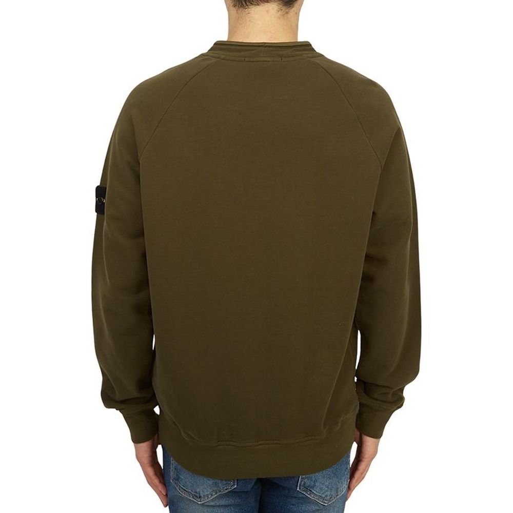 Stone Island Green Cotton Sweater for Elevated Style