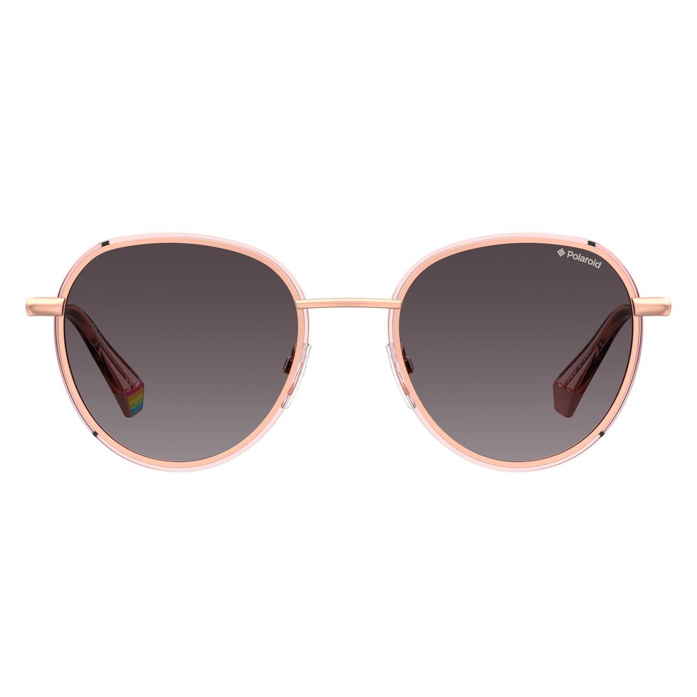 Polaroid Rose Gold Metal Sunglasses with Polarized Lenses