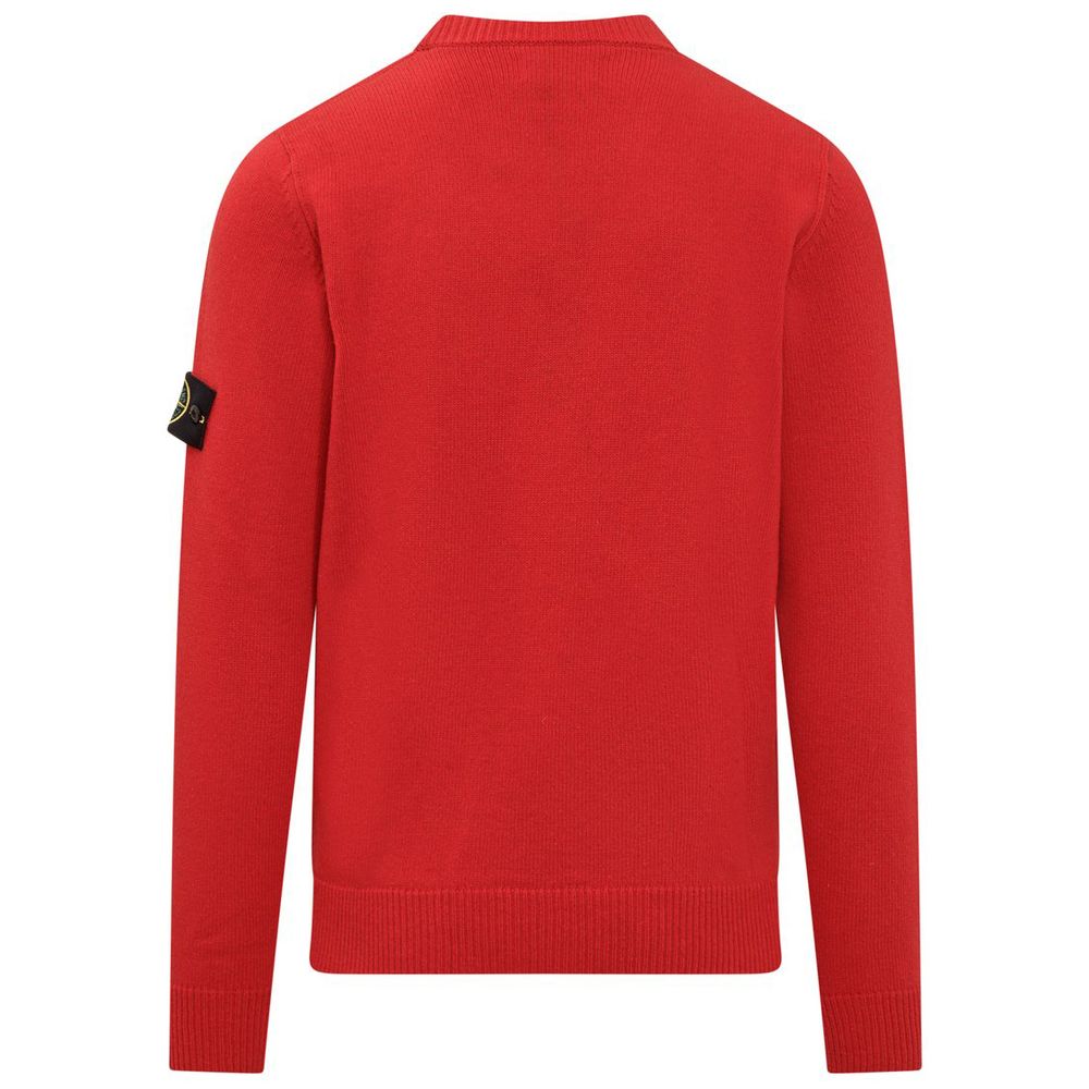 Stone Island Red Wool Sweater - Elegant Luxury Essential