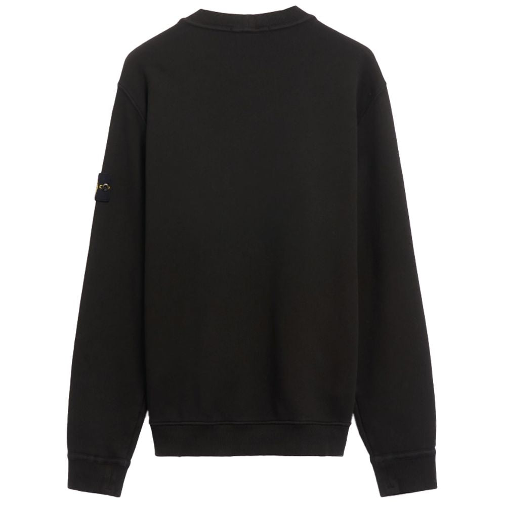 Stone Island Black Cotton Sweater for Elevated Style