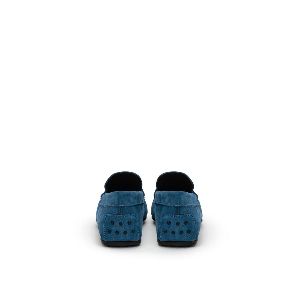 Tod's Blue Suede Leather Loafer – Italian Elegance Redefined