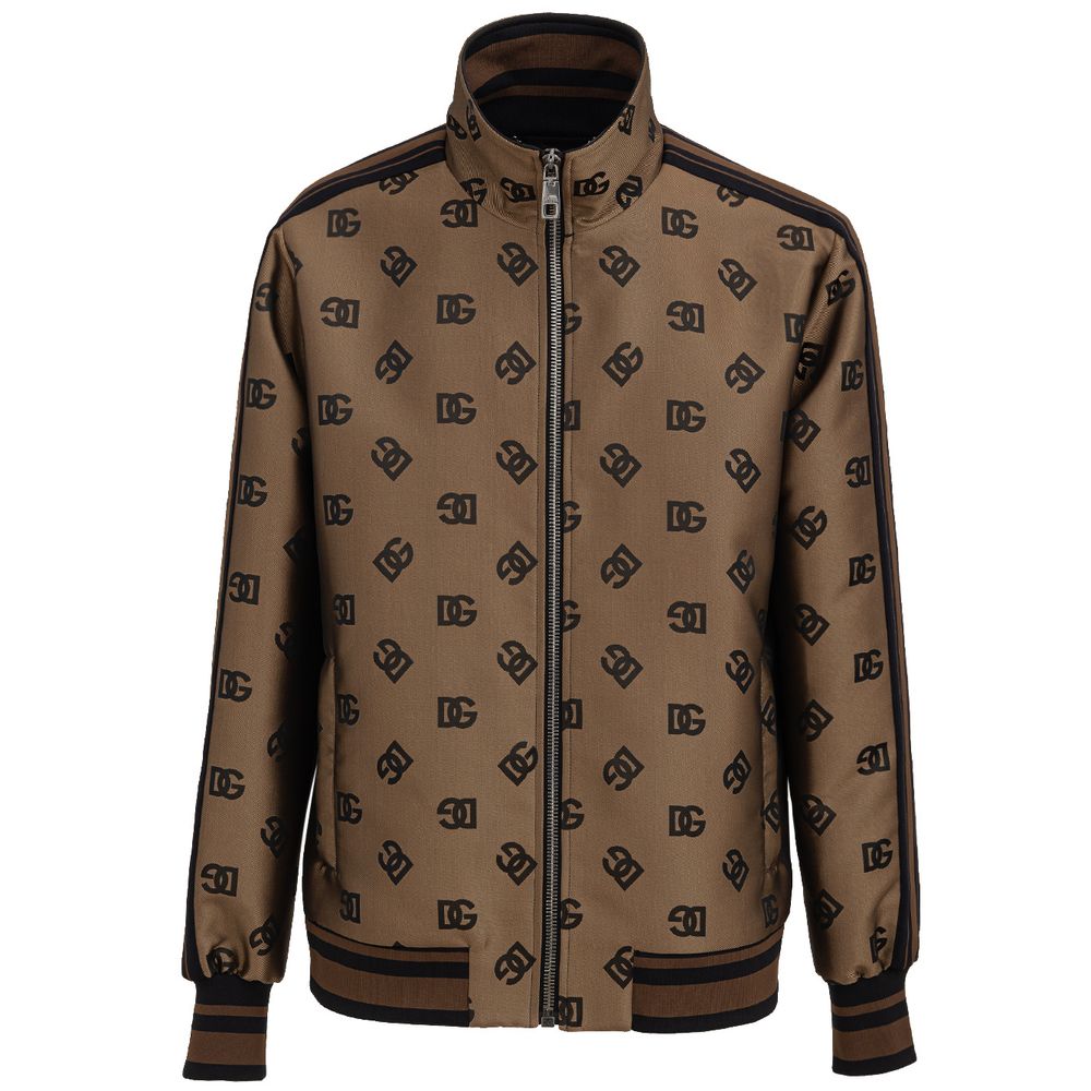 Dolce & Gabbana Brown Wool Jacket for Elevated Style