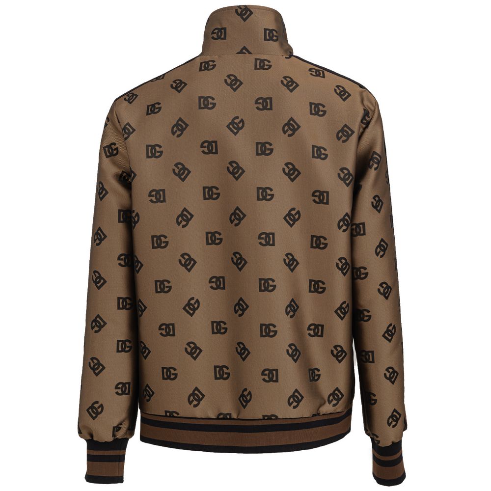 Dolce & Gabbana Brown Wool Jacket for Elevated Style