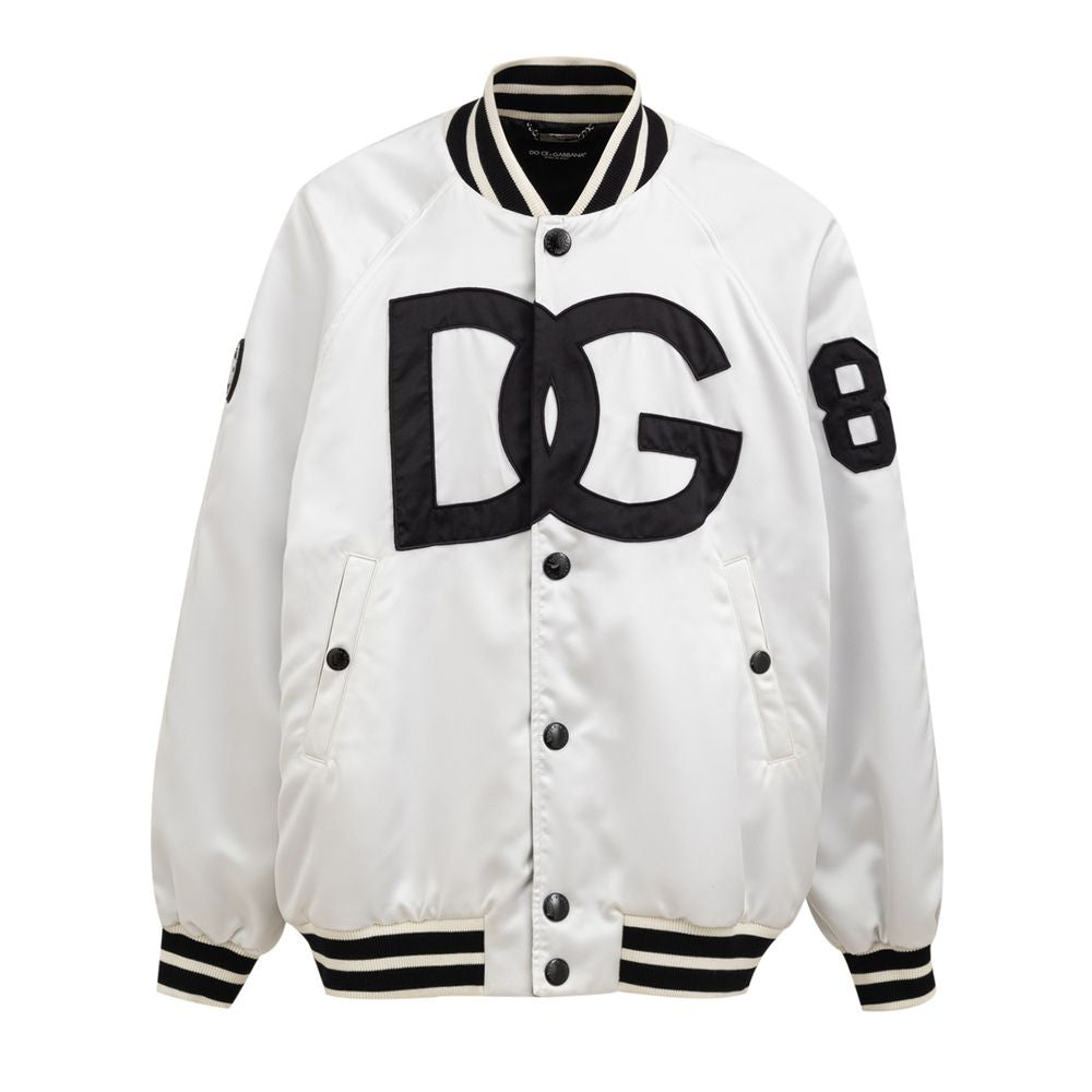 Dolce & Gabbana White Cotton Jacket for Timeless Elegance