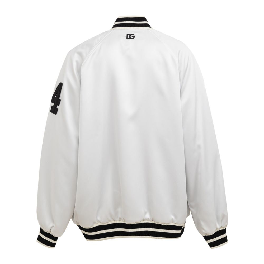 Dolce & Gabbana White Cotton Jacket for Timeless Elegance