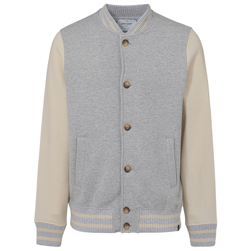 Gran Sasso Gray Cotton Jacket for Effortless Elegance